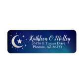 Étiquette Starry Night Moon and Stars Elegant Custom Label (Devant)
