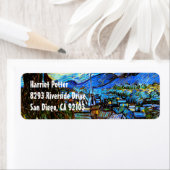 Étiquette Starry Night Van Gogh Art (En situation)