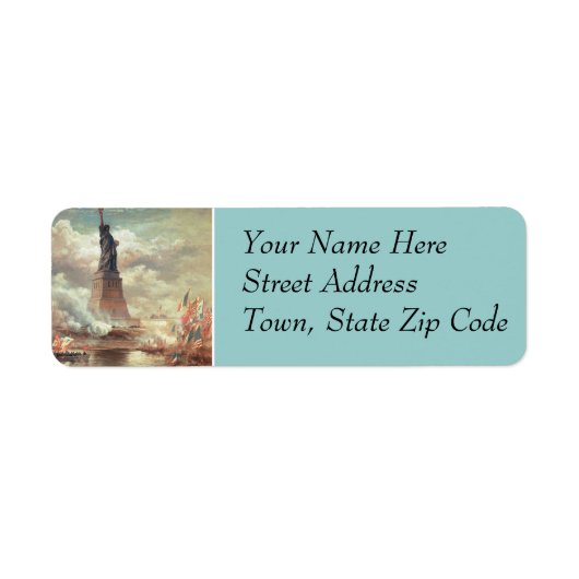 Étiquette Statue de la liberté qui éclaire le monde (Devant)