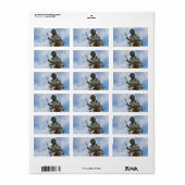 Étiquette Statue de la plage du roi Neptune Virginia (Feuille entière)