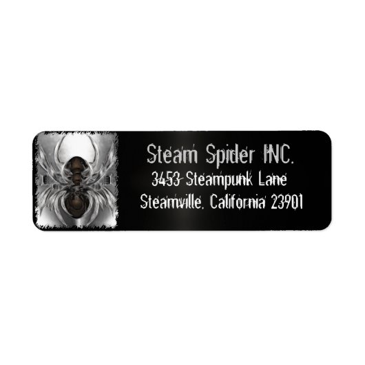 Étiquette Steam Spider Steampunk pour les particuliers et le (Devant)