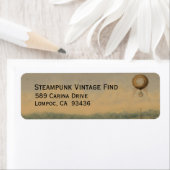 Étiquette Steampunk Adresse de retour Lavel (En situation)