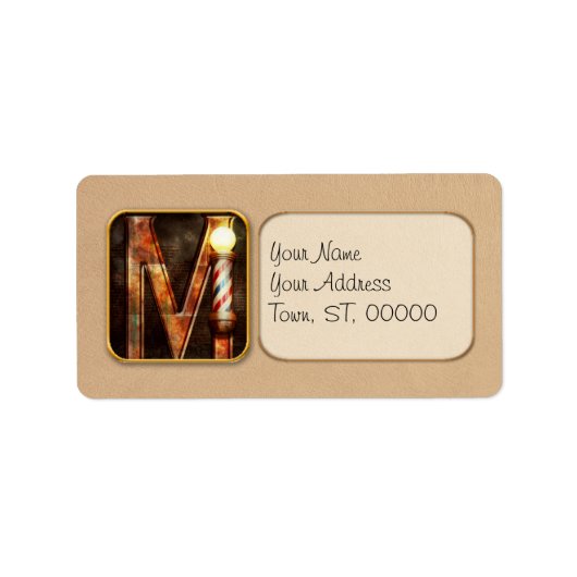 Étiquette Steampunk - alphabet - M est pour la moustache (Devant)
