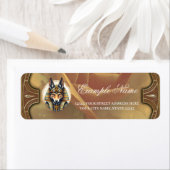 Étiquette Steampunk Anubis Fox Portrait (En situation)