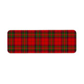 Étiquette Stewart / Stuart tartan rouge vert plaid (Devant)