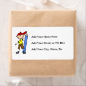 Étiquette Stick Boy Avec Crayon (En situation)