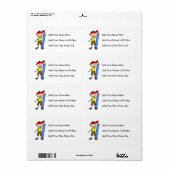 Étiquette Stick Boy Avec Crayon (Feuille entière)