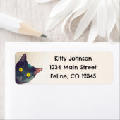 Étiquette Stick d'adresse de retour de chat Pete Peeking (En situation)