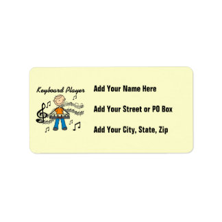 Étiquette Stick Figure Homme Joueur Clavier Cadeaux