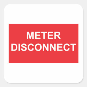 Étiquette Sticker de déconnexion du compteur