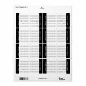 Étiquette Sticker du gestionnaire de liste de cont (Feuille entière)