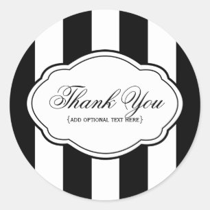 Étiquette Sticker noir et blanc personnalisable