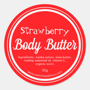 Étiquette Sticker Pour Beurre Corps Fraise Fabriqu