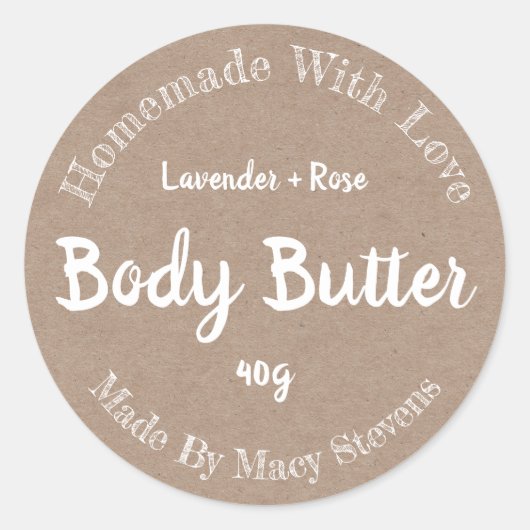 Étiquette Sticker Pour Beurre Corps Maison (Devant)