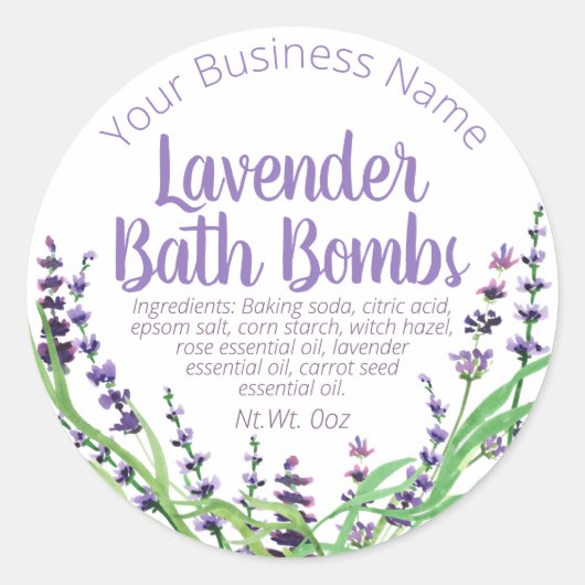 Étiquette Sticker Pour Bombe De Lavande Maison (Devant)