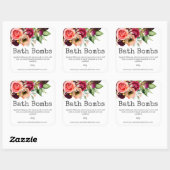 Étiquette Sticker Pour Bombes Baignoires Fabriquée (Feuille)