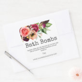 Étiquette Sticker Pour Bombes Baignoires Fabriquée (Enveloppe)