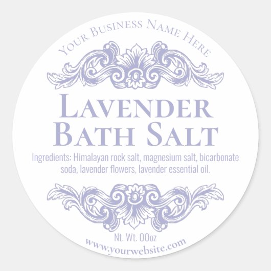 Étiquette Sticker Pour Lavender Fabriqué À La Main (Devant)