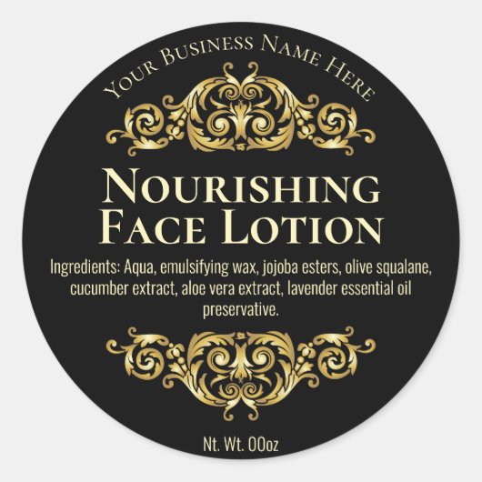 Étiquette Sticker Pour Lotion Visage Faite À La Ma (Devant)