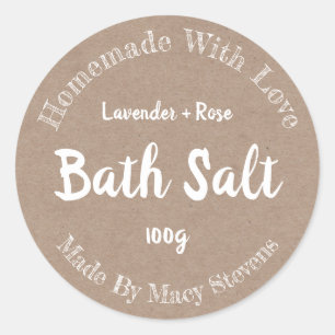 Étiquette Sticker Pour Sel Bain Maison