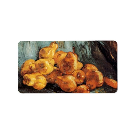 Étiquette Still Life with Quince Pears de Vincent van Gogh (Devant)