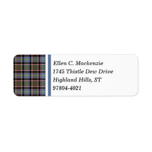 Étiquette Stirling et Bannockburn Scotland District Tartan