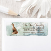 Étiquette Stoic Fox Rustic Forest Adresse de retour (En situation)