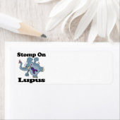 Étiquette Stompe éléphante sur le lupus (violet) (En situation)