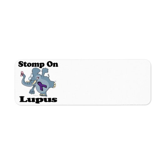 Étiquette Stompe éléphante sur le lupus (violet) (Devant)