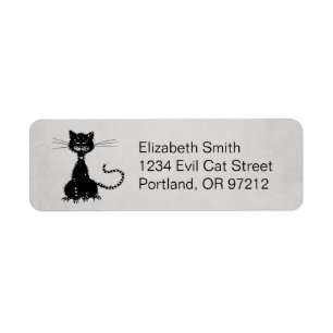 Étiquette Stone Gris Ragged Evil Black Cat