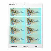 ÉTIQUETTE STORK BÉBÉ GARÇON DOUCHE BLEU (Feuille entière)