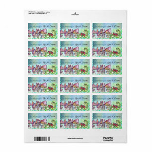 Étiquette Storybook Frog Ce livre appartient à : Custum