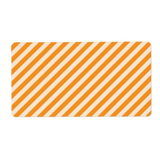 Étiquette [STR-OR-1] sucre de canne orange et blanc rayé (Devant)