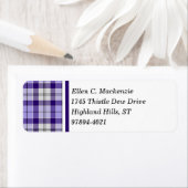 Étiquette Strathclyde Scotland District Tartan (En situation)