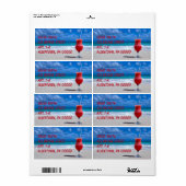 Étiquette Strawberry Daiquiri Tropical Punch Plage Caraïbe (Feuille entière)