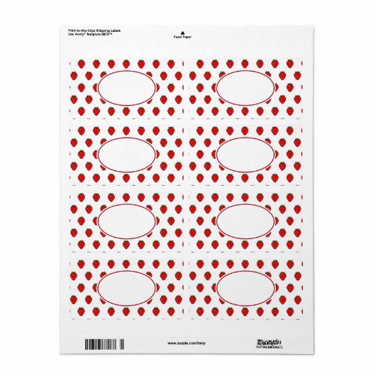 Étiquette Strawberry Labels (Feuille entière)