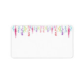 Étiquette Streamers multicolores (Devant)