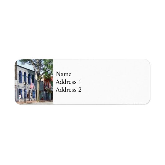 Étiquette Street with American Flag Alexandria VA (Devant)