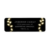 Étiquette String Christmas Lights Adresse de retour (Devant)