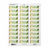 Étiquette String Lights Palms Beach Sunset Retour Mariage (Feuille entière)