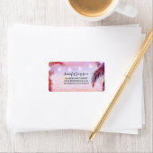 Étiquette String Lights Sunset Beach Violet Mariage (En situation)