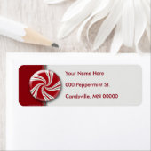 Étiquette Stripes sucre de canne Peppermenthe Round (En situation)