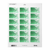 Étiquette Style Bokeh Abstrait (Feuille entière)