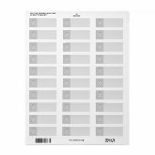 Étiquette Style Chrome White Ribbon Sensibilisation (Feuille entière)