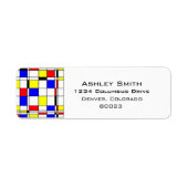 Étiquette Style d'art mondrien (Devant)