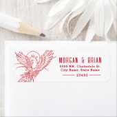 Étiquette Style de feu Phoenix préadressé (En situation)