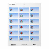 Étiquette Style de Noël Drapeau du Texas souriant (Feuille entière)