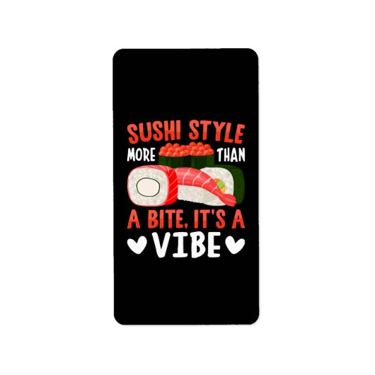 Étiquette Style de sushi plus qu'une bouchée (Devant)