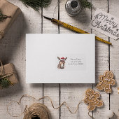 Étiquette Style d'expédition de Noël d'âne rustique