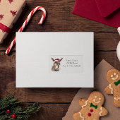 Étiquette Style d'expédition de Noël d'âne rustique